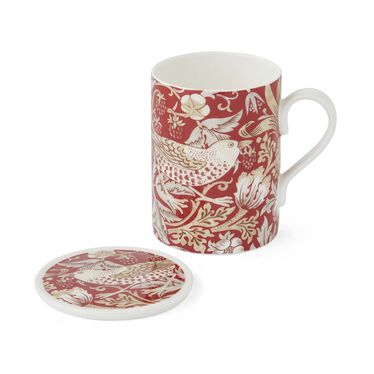 Morris & Co. Strawberry Thief Mug & Tray Set